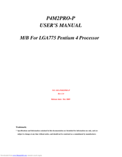 JETWAY P4M2PRO-P User Manual