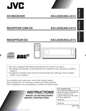 JVC KD-LX333 Instructions Manual
