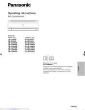 Panasonic CU-E9PKR Operating Instructions Manual
