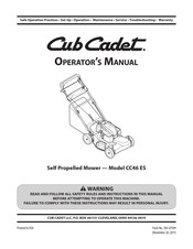 Cub Cadet CC 46 ES Operator's Manual