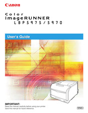 Canon Color imageRUNNER LBP5975 User Manual