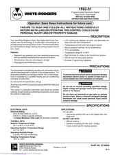 White Rodgers 1F82-51 Installation And Operation Instructions Manual