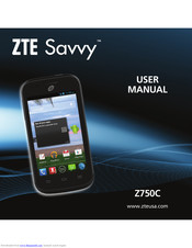 zte Savvy Z750C User Manual