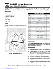 Multiquip DCA400 Series Installation Instructions Manual