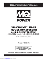 Multiquip WHISPERWATT DCA800SSK2 Operation And Parts Manual