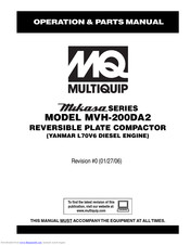 Multiquip Mikasa MVH-200DA2 Operations & Parts Manual