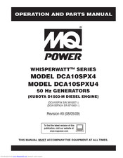 Multiquip WHISPERWATT DCA10SPX4 Operation And Parts Manual