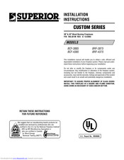 Superior BCF-4385 Installation Instructions Manual