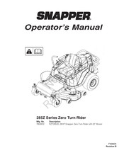 Snapper 285Z Series Operator's Manual
