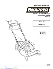 Snapper RP217250 Operator's Manual