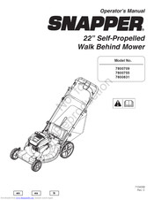 Snapper 7800831 Operator's Manual