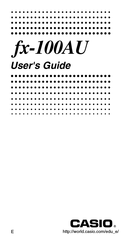 Casio fx-100AU PLUS User Manual