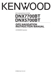 Kenwood DNX5700BT Instruction Manual