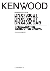Kenwood DNX4330DAB Instruction Manual
