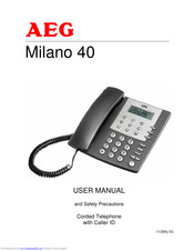 AEG Milano 40 User Manual