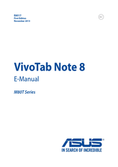 ASUS ViviTab Note 8 E-Manual