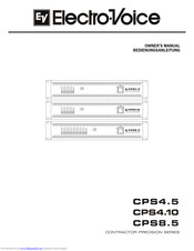 Electro-Voice Contractor Precision CPS4.10 Owner's Manual