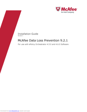 McAfee Data Loss Prevention 9.2.1 Installation Manual