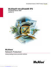 McAfee IIP-S03K-NA-100I - IntruShield 3000 Sensor Appliance Product Manual