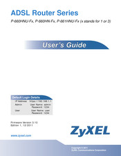 ZyXEL Communications P-660HNU-F3 User Manual
