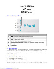Lenco MP card User Manual