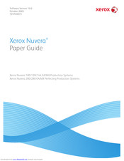 XEROX Nuvera 100 MX Paper Manual
