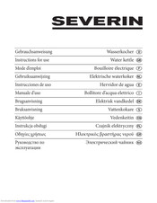 Severin WK 3342 Instructions For Use Manual