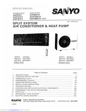 Sanyo SAP182KCH Service Manual