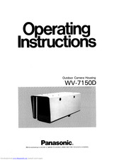 Panasonic WV-7150D Operating Instructions Manual