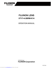 Fujifilm FUJINON XT17×4.5BRM-K14 Operation Manual