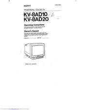 Sony Trinitron KV-8AD10 Operating Instructions Manual