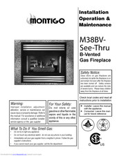 Montigo M38BV-ST Installation & Operation Manual