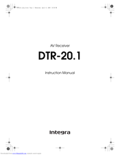 Integra DTR-20.1 Instruction Manual