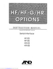 A&D HF-03 Instruction Manual