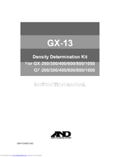A&D GX-13 Instruction Manual