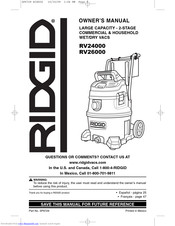 RIDGID RV24000 Owner's Manual