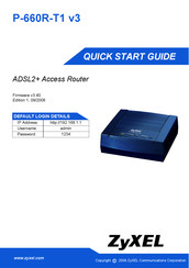 ZyXEL Communications P-660R-T1 v3 Quick Start Manual