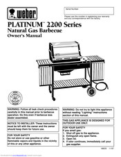 Weber PLATINUM 2200 NG Owner's Manual