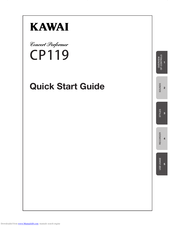 Kawai Concert Performer CP119 Quick Start Manual