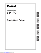 Kawai Concert Performer CP139 Quick Start Manual