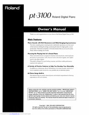 Roland pt-3100 Owner's Manual