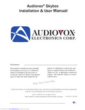 Audiovox Skybox Installation & User Manual