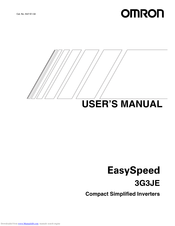 Omron EasySpeed 3G3JE User Manual