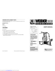 Weider 8630 WEEVSY52000 User Manual