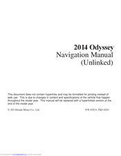 Honda Entertainment and navigation system Manual