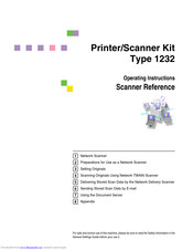 Savin 1232 Scanner Reference