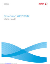 XEROX DocuColor 7002 User Manual