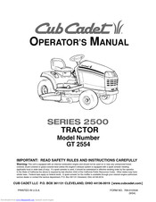 Cub Cadet GT 2554 Operator's Manual