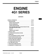 Mitsubishi 4G1 series Workshop Manual