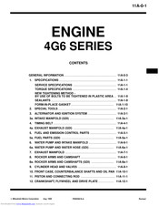 Mitsubishi SOHC-4G63 Workshop Manual